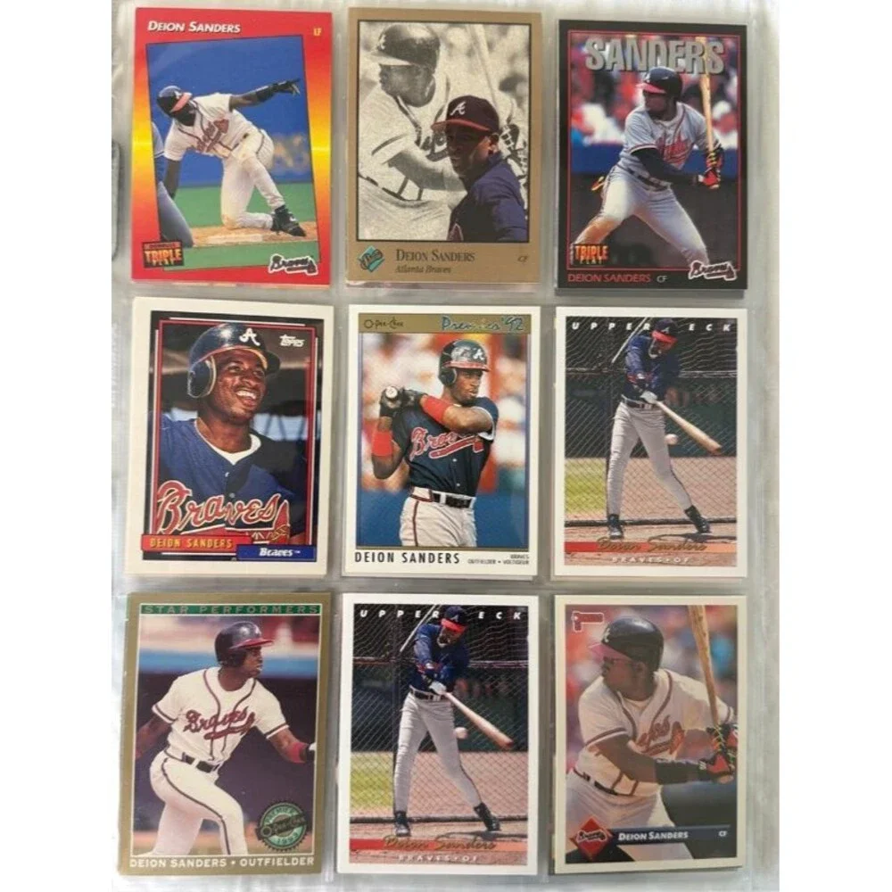 49 Different Deion Sanders Baseball Card Lot Braves Yankees Reds Giants NM